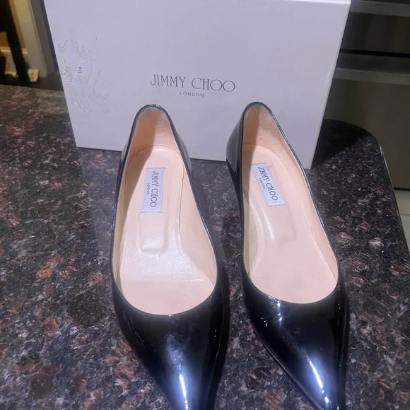 Jimmy Choo Black Kitten Heels Sleek Design - Picture 3 of 3
